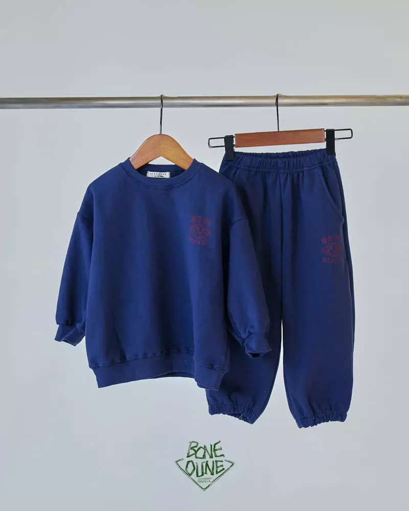 Boneoune - Korean Children Fashion - #littlefashionista - Star Bone Top Bottom Set - 3