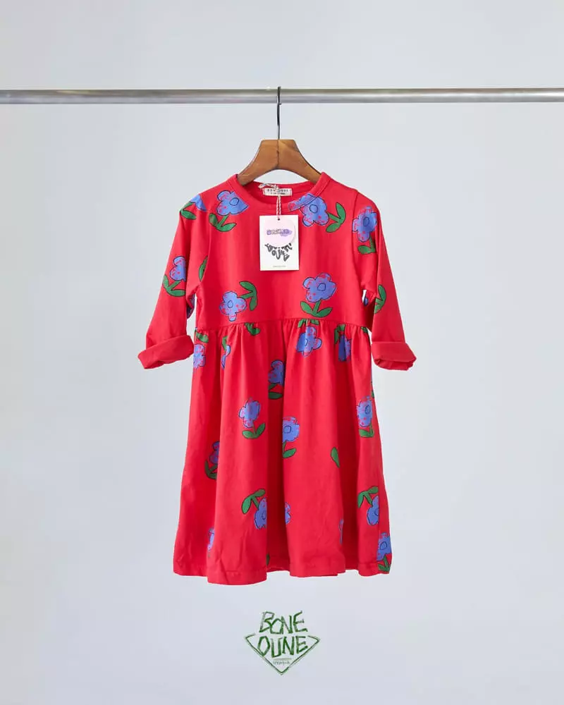 Boneoune - Korean Children Fashion - #magicofchildhood - Blue Flower One-piece - 2
