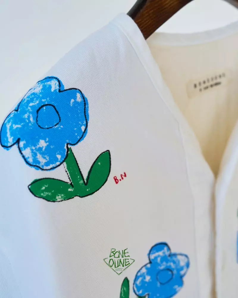 Boneoune - Korean Children Fashion - #prettylittlegirls - Blue Flower Over Wrap Jacket - 4