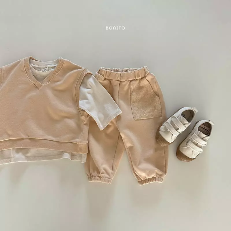 Bonito - Korean Baby Fashion - #babyboutique - Vest Top Bottom Set - 3