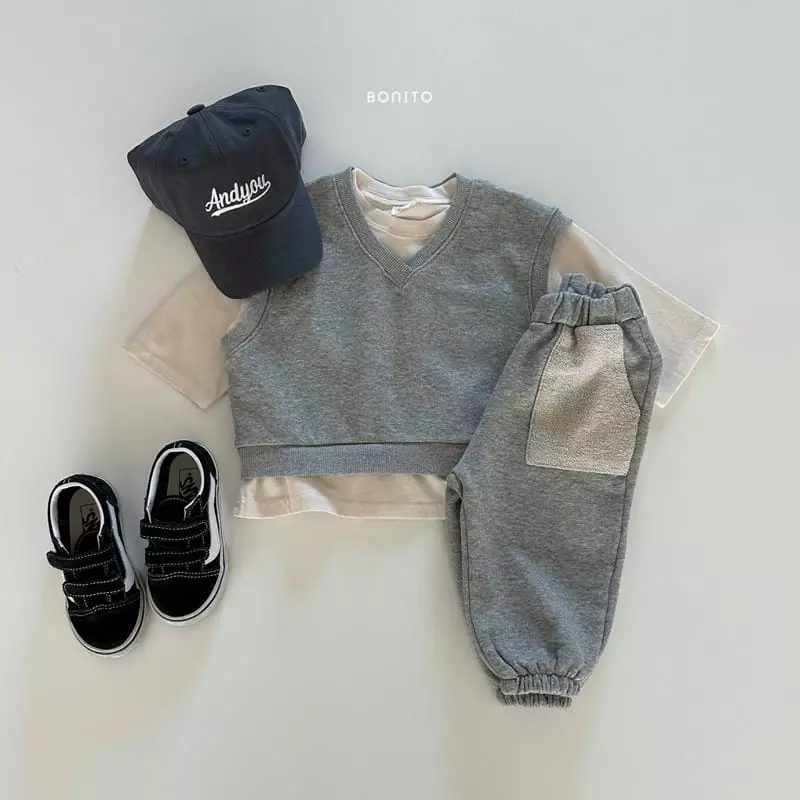 Bonito - Korean Baby Fashion - #babyclothing - Vest Top Bottom Set - 5