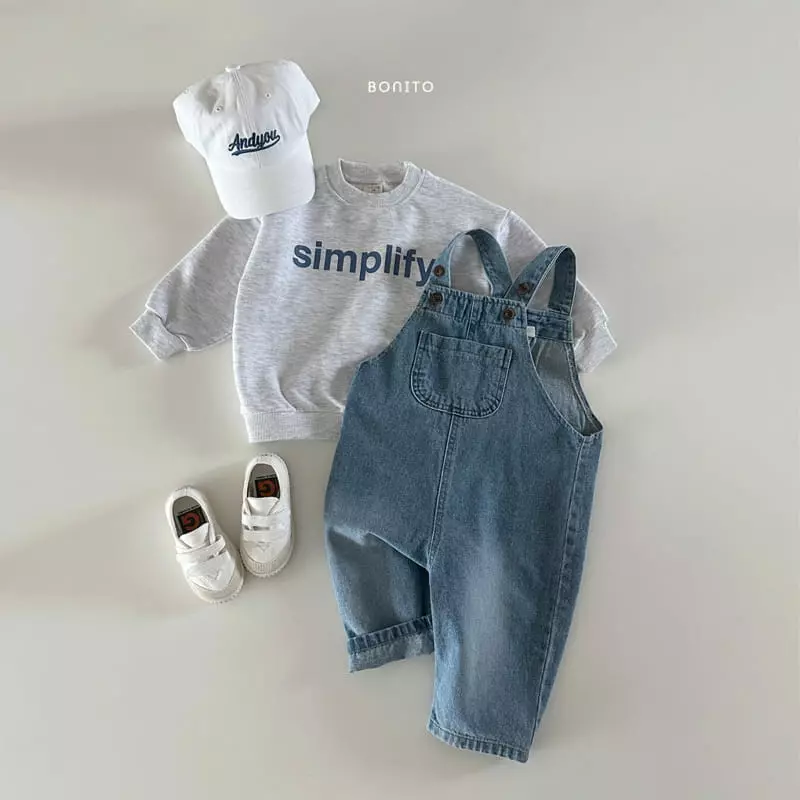 Bonito - Korean Baby Fashion - #babyfever - Denim Dungarees - 7