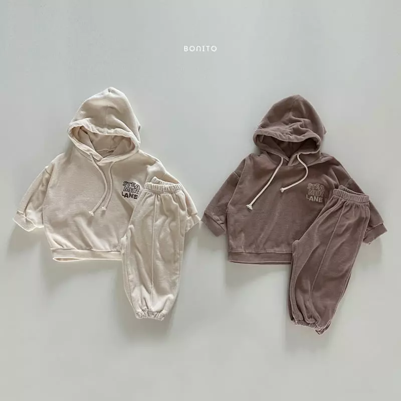 Bonito - Korean Baby Fashion - #babylifestyle - Steamer Hoody Top Bottom SEt - 2