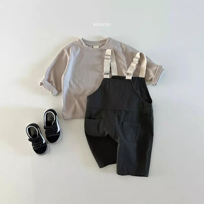 Bonito - Korean Baby Fashion - #babylifestyle - Tape Dungarres Pants - 4