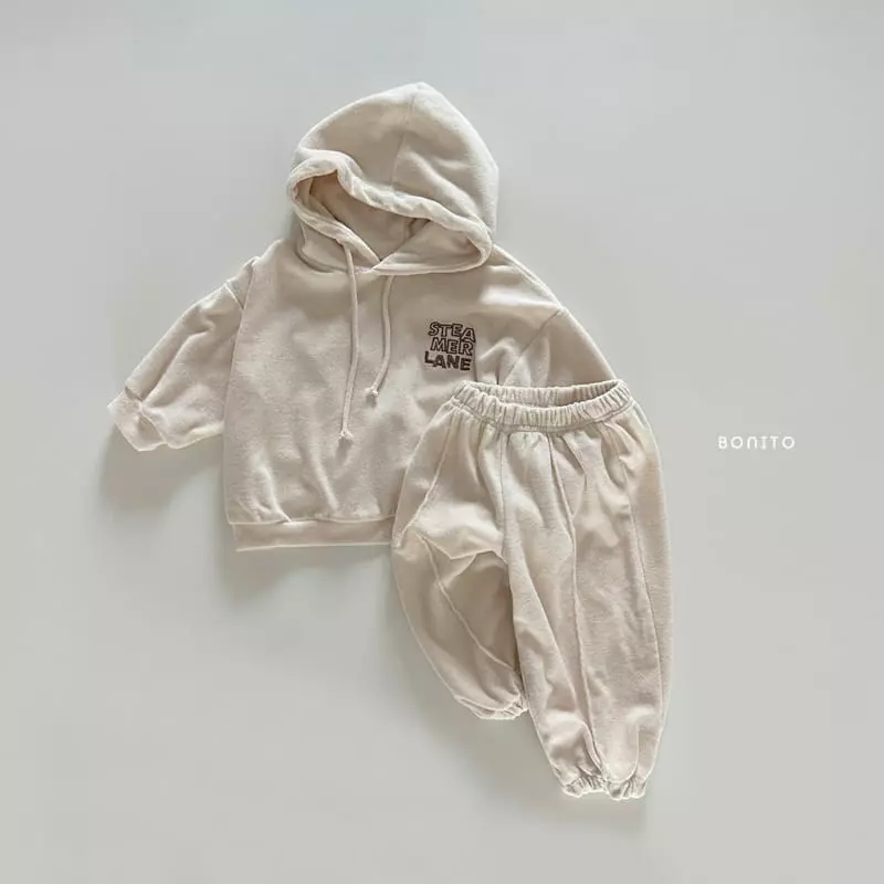 Bonito - Korean Baby Fashion - #babyoninstagram - Steamer Hoody Top Bottom SEt - 4