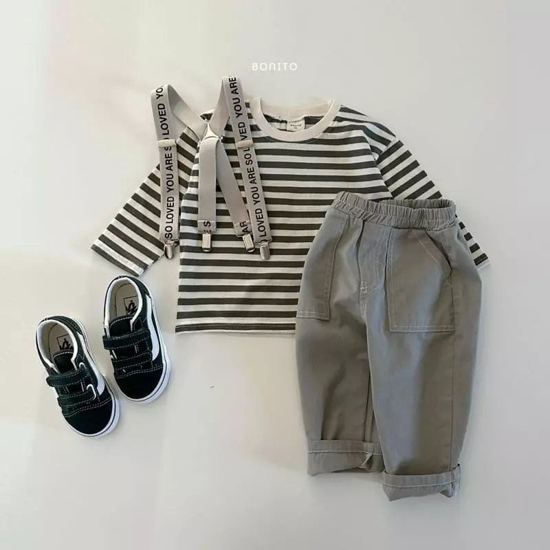 Bonito - Korean Baby Fashion - #onlinebabyboutique - Stripes Sticky Tee - 5