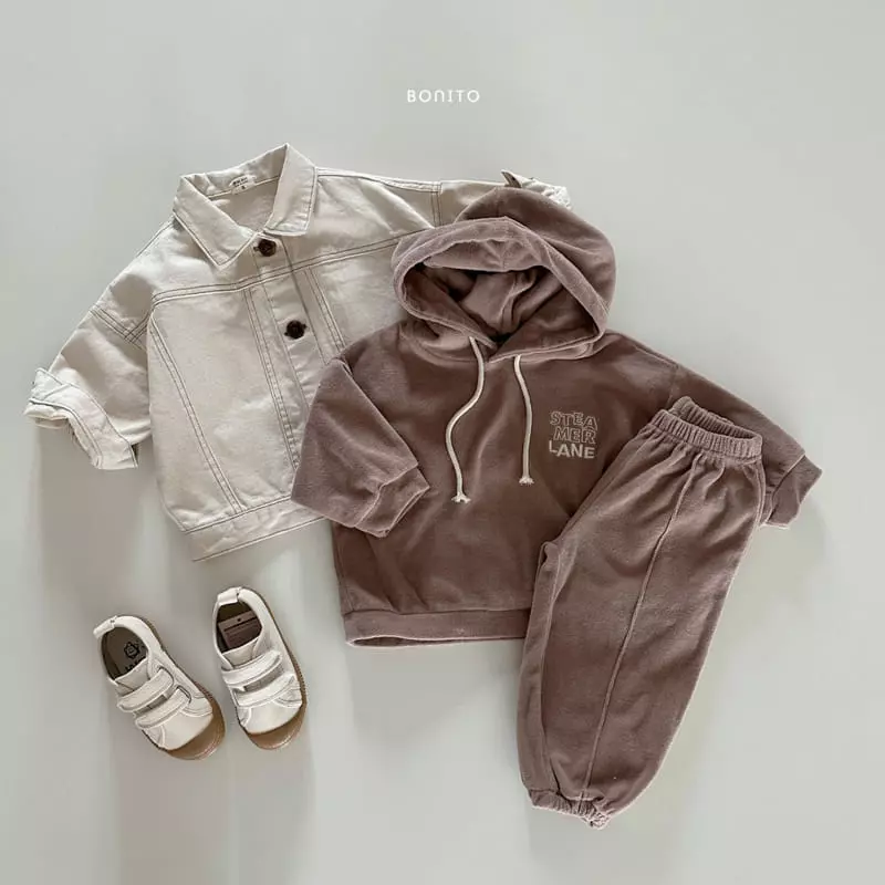 Bonito - Korean Baby Fashion - #onlinebabyboutique - Steamer Hoody Top Bottom SEt - 8