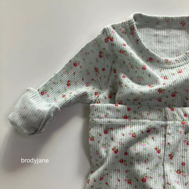 Brody Jane - Korean Baby Fashion - #babyboutique - Blue Rose Eyelet Set - 6