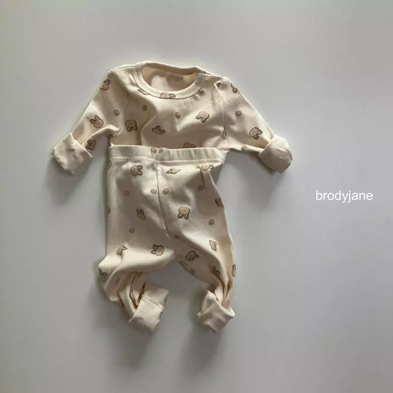 Brody Jane - Korean Baby Fashion - #babyclothing - Cookie Rabbit Top Bottom sEt - 2