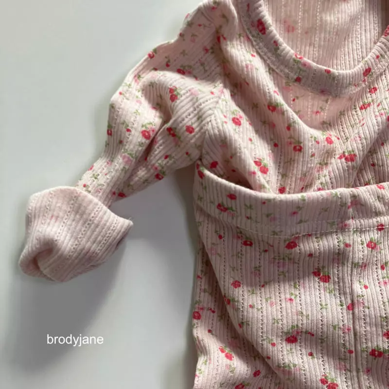 Brody Jane - Korean Baby Fashion - #onlinebabyboutique - Blue Rose Eyelet Set - 4