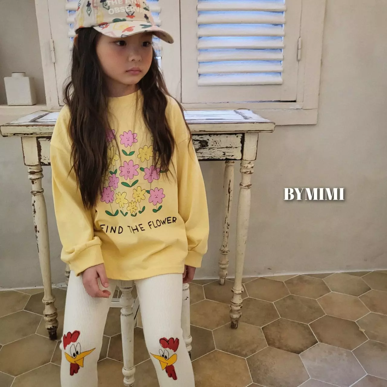 Bymimi - Korean Children Fashion - #kidsshorts - Flower Tee