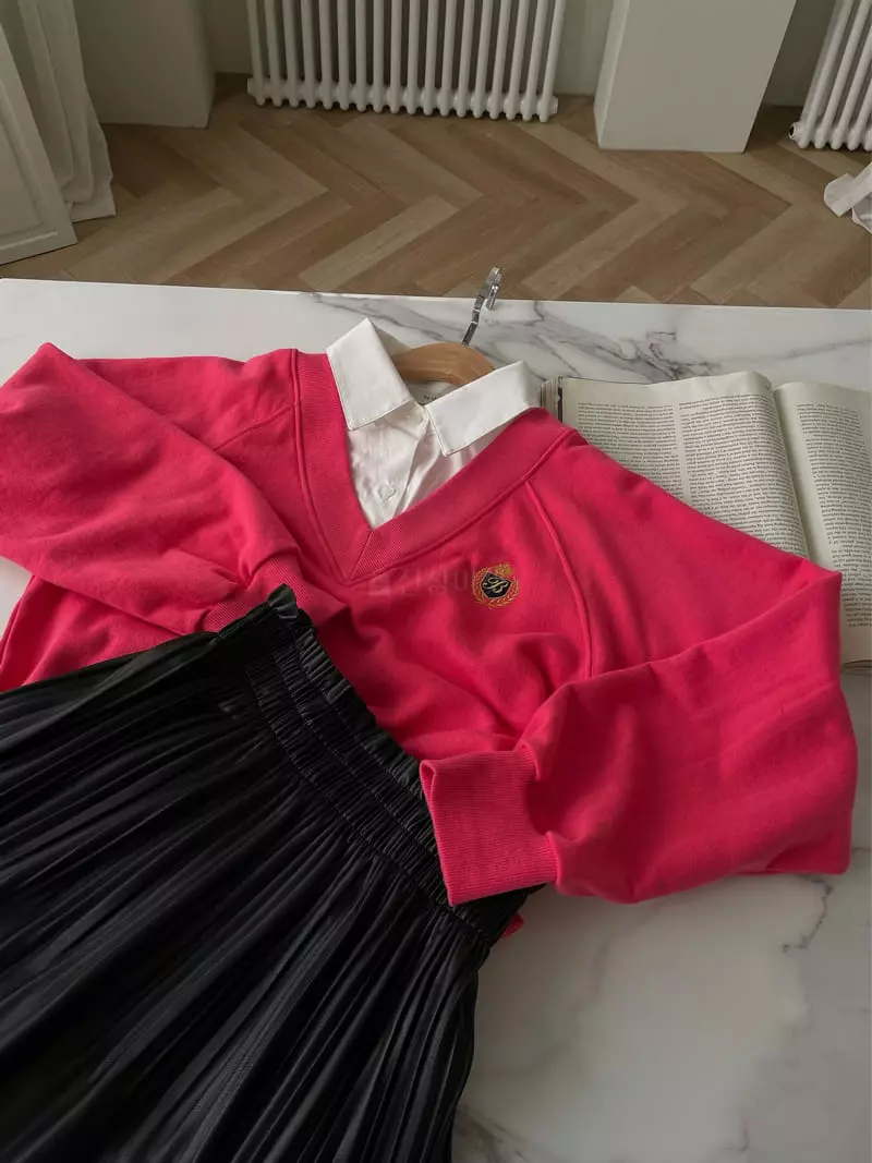 Chapter - Korean Women Fashion - #momslook - Embrodiery Shirt Sweatshirt - 5