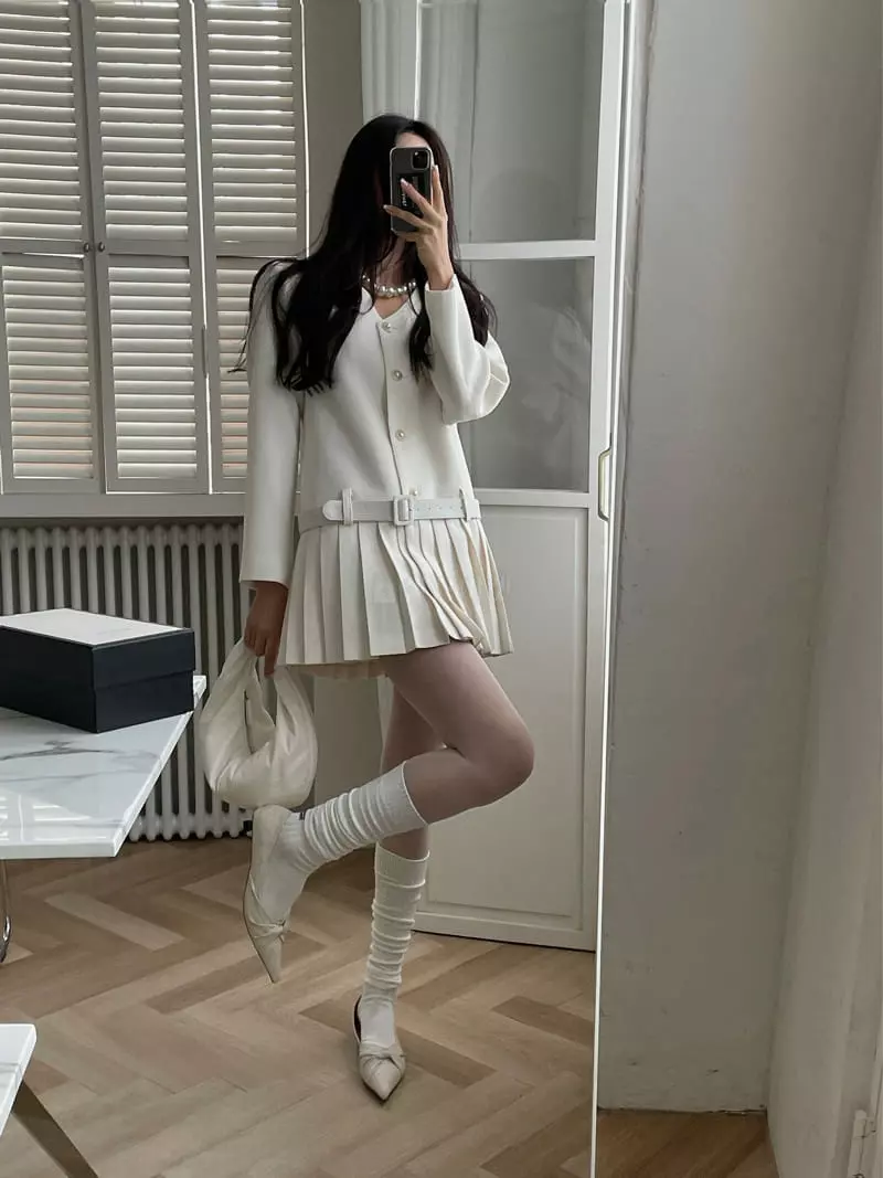 Chapter - Korean Women Fashion - #momslook - Twid Pleats One-piece