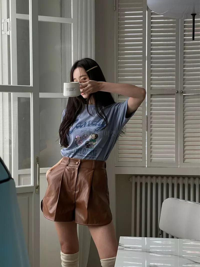 Chapter - Korean Women Fashion - #momslook - Bating Leather Pants - 2