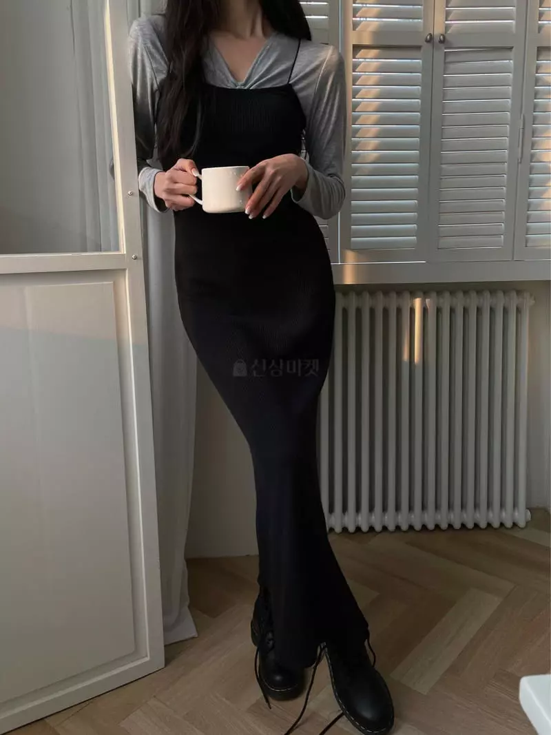 Chapter - Korean Women Fashion - #pursuepretty - Knit Rib One-piece - 9
