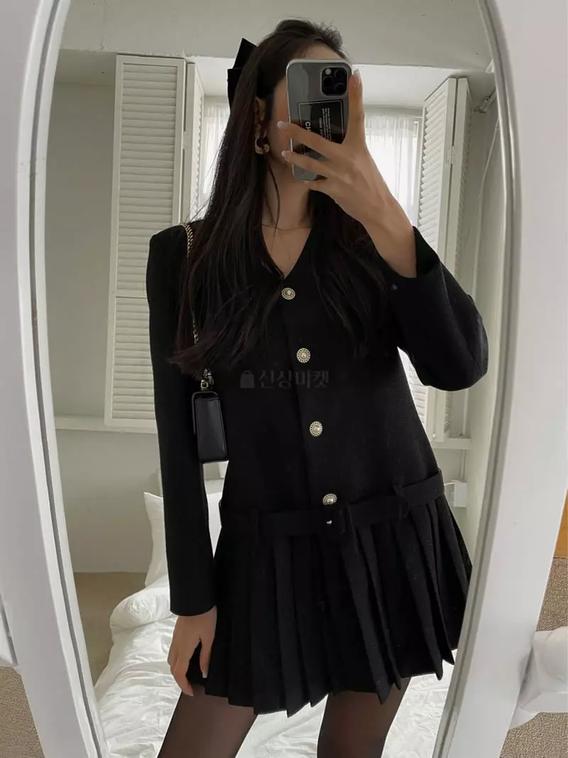 Chapter - Korean Women Fashion - #romanticstyle - Twid Pleats One-piece - 9