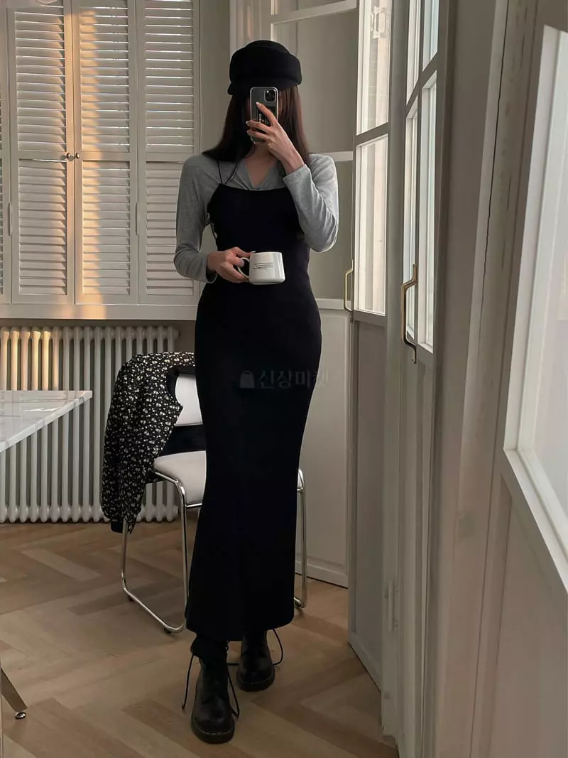 Chapter - Korean Women Fashion - #shopsmall - Slim Shirring Tee - 5