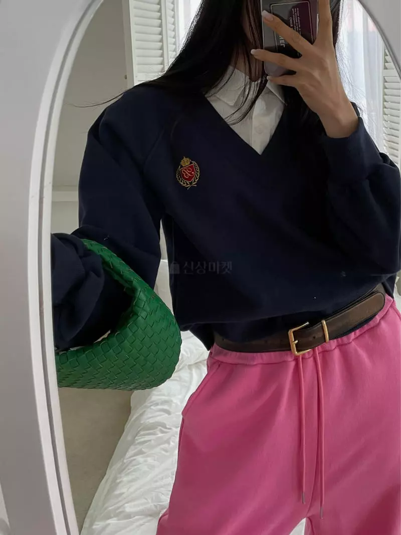Chapter - Korean Women Fashion - #momslook - Embrodiery Shirt Sweatshirt - 4
