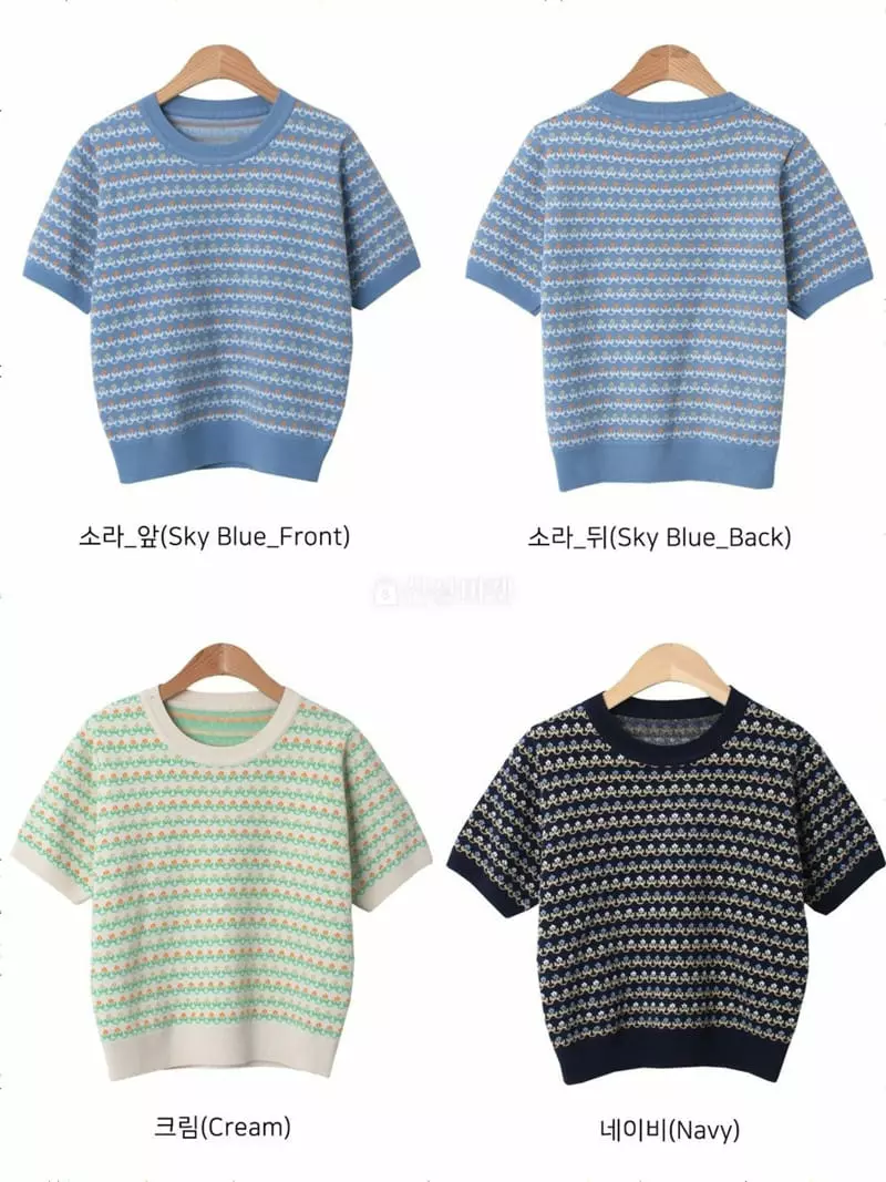 Chemi - Korean Women Fashion - #momslook - Jenny Knit Tee - 8