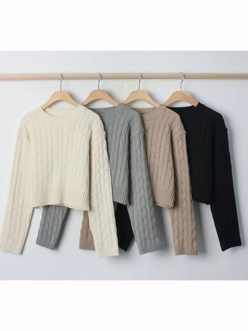 Chemi - Korean Women Fashion - #shopsmall - Cherry Twist Knit Tee - 6