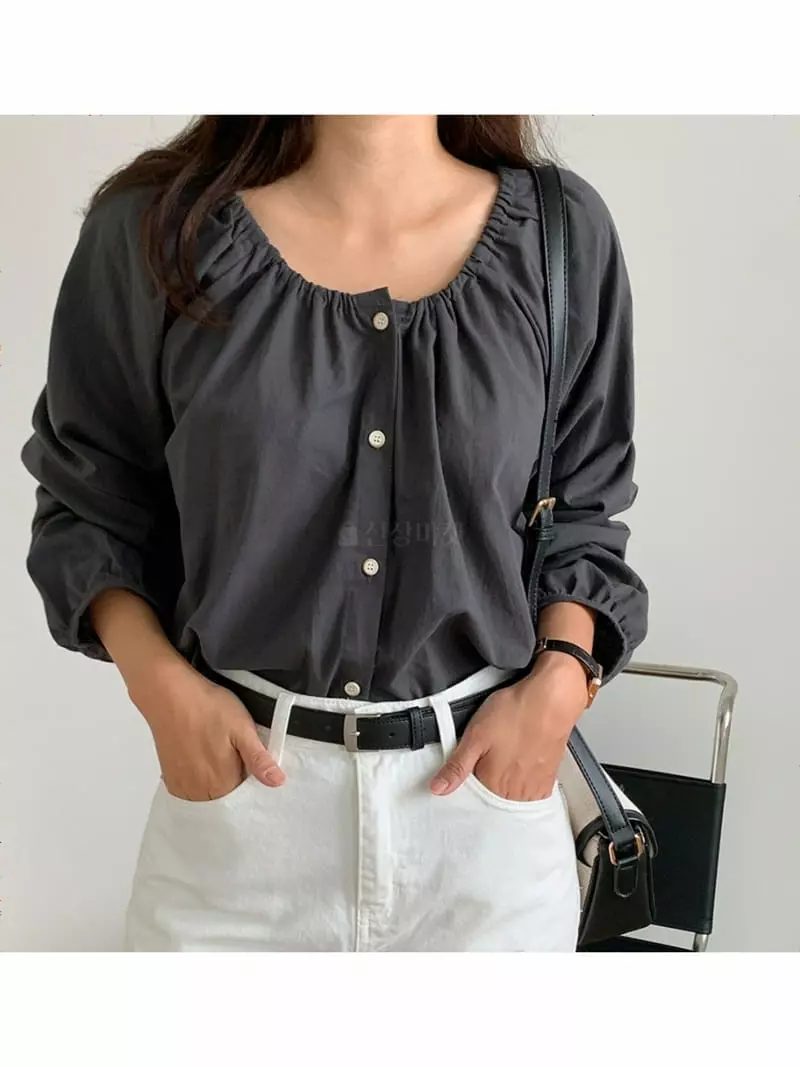 Chemi - Korean Women Fashion - #romanticstyle - Isle Blouse - 4