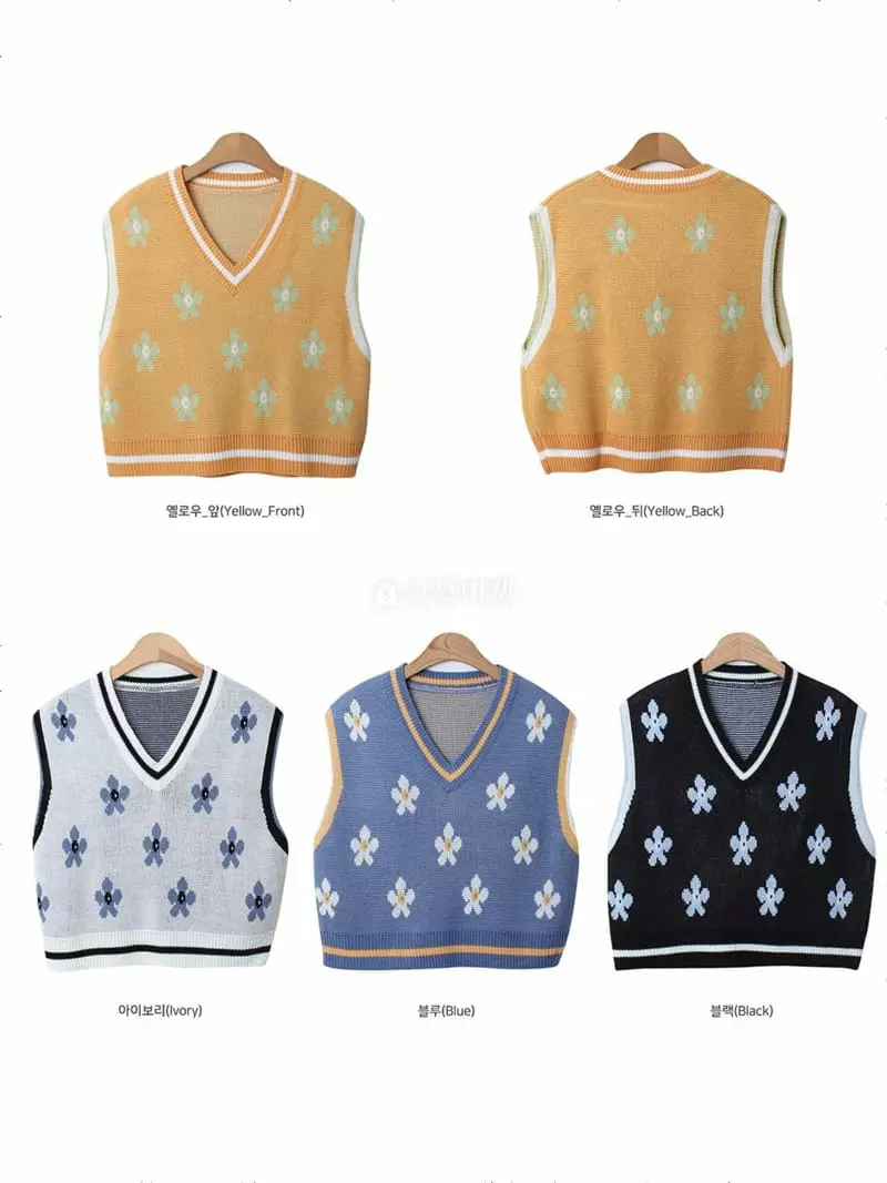 Chemi - Korean Women Fashion - #thatsdarling - Flower Vest - 9
