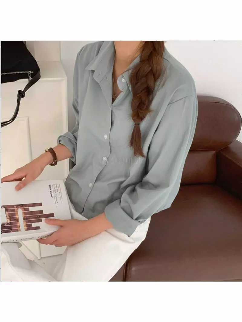 Chemi - Korean Women Fashion - #womensfashion - Hana Crop Shirt