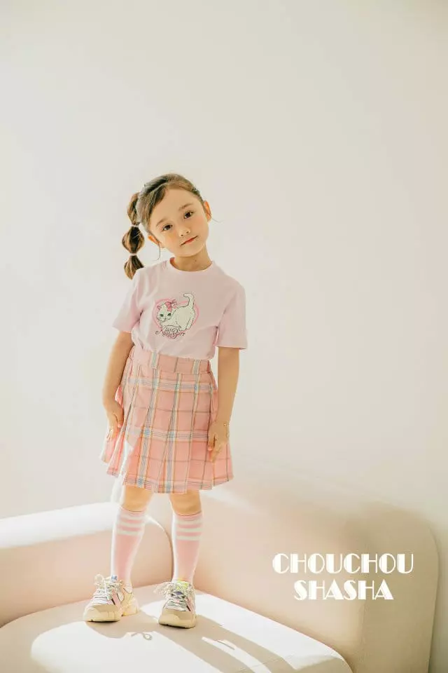 Chouchou Shasha - Korean Children Fashion - #designkidswear - New Check Skirt - 12