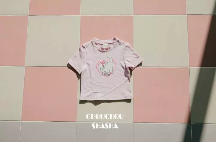Chouchou Shasha - Korean Children Fashion - #kidsshorts - Kitty Tee - 8