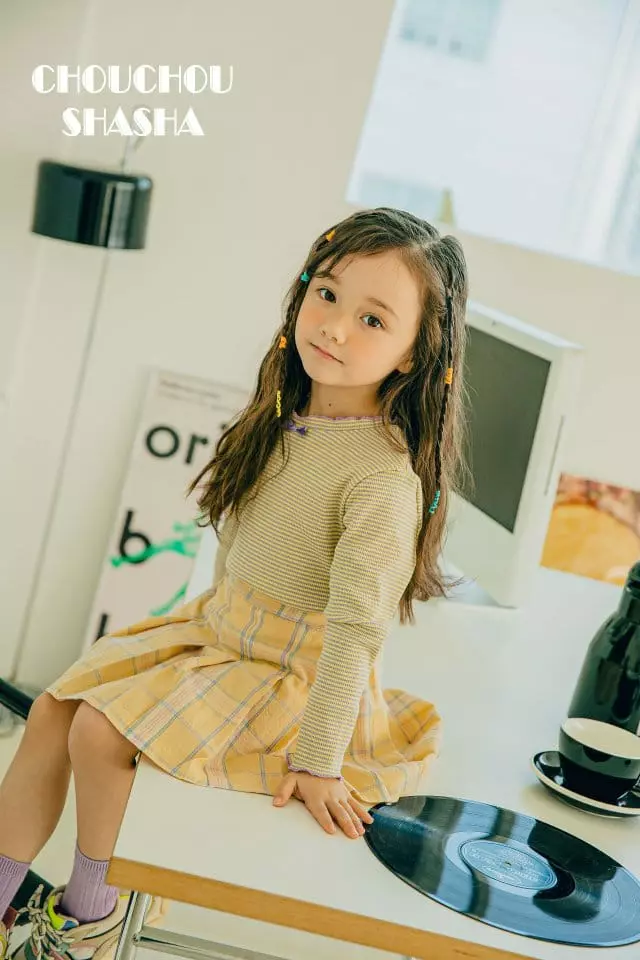 Chouchou Shasha - Korean Children Fashion - #kidzfashiontrend - Rollin Stripes Tee - 5