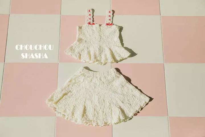 Chouchou Shasha - Korean Children Fashion - #littlefashionista - Lace Top Bottom Set - 10