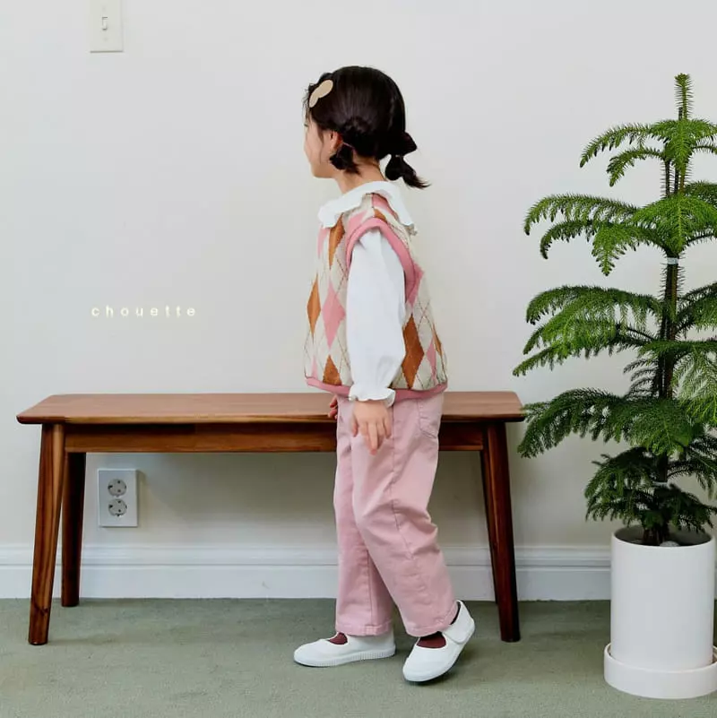 Chouette - Korean Children Fashion - #childofig - Argyle Knit Vest - 4
