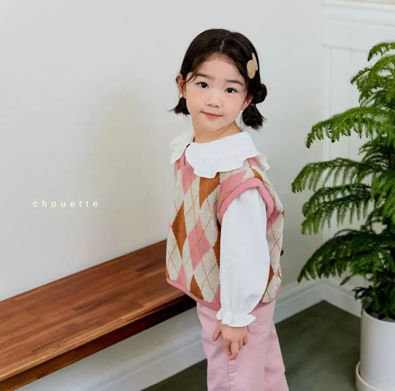Chouette - Korean Children Fashion - #discoveringself - Argyle Knit Vest - 6