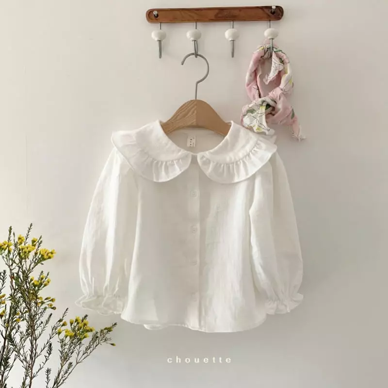 Chouette - Korean Children Fashion - #kidsshorts - ruffle Collar Blouse - 10