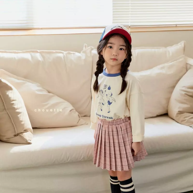 Chouette - Korean Children Fashion - #kidsstore - Check Wrinkle Skirt - 2