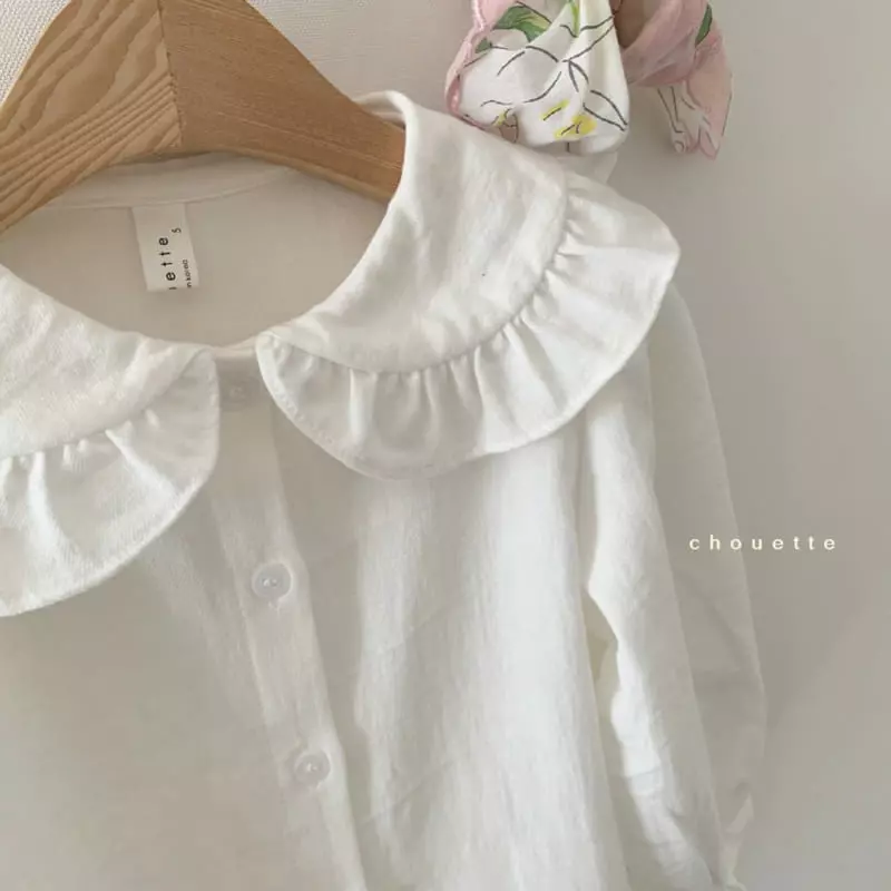 Chouette - Korean Children Fashion - #kidzfashiontrend - ruffle Collar Blouse - 12