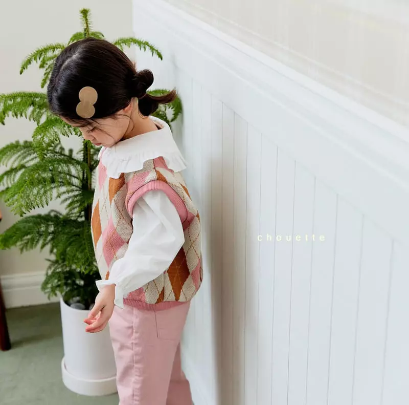 Chouette - Korean Children Fashion - #kidzfashiontrend - Argyle Knit Vest - 10