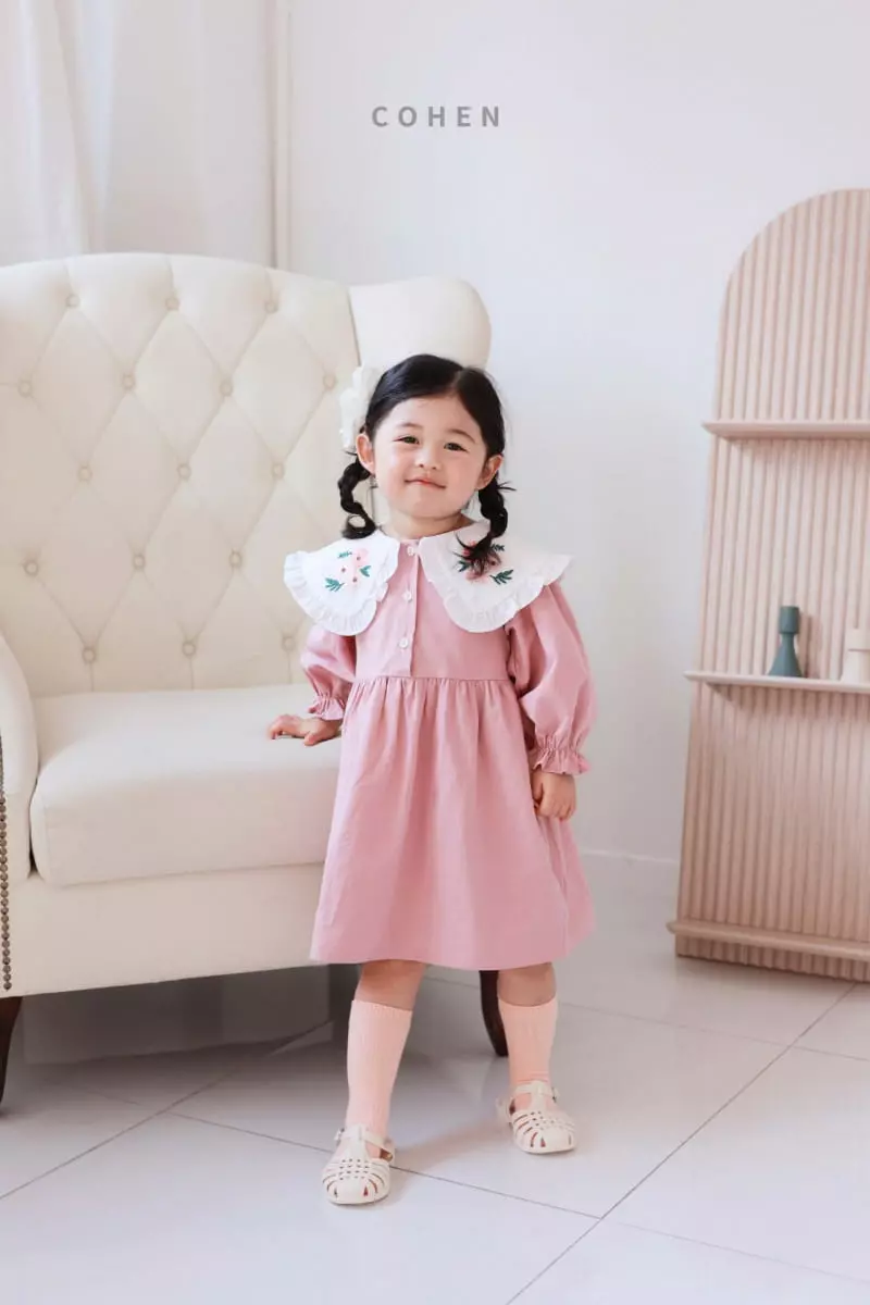 Cohen - Korean Children Fashion - #childofig - Embrodiery Button One-piece - 10