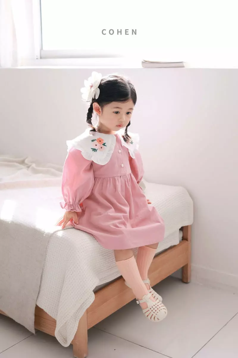 Cohen - Korean Children Fashion - #childofig - Embrodiery Button One-piece - 11