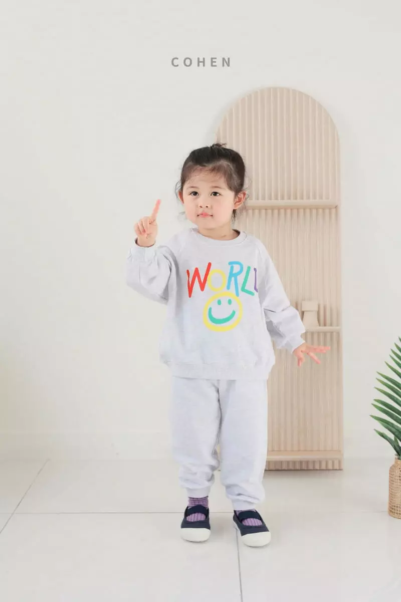 Cohen - Korean Children Fashion - #childrensboutique - Smile Top Bottom Set - 11