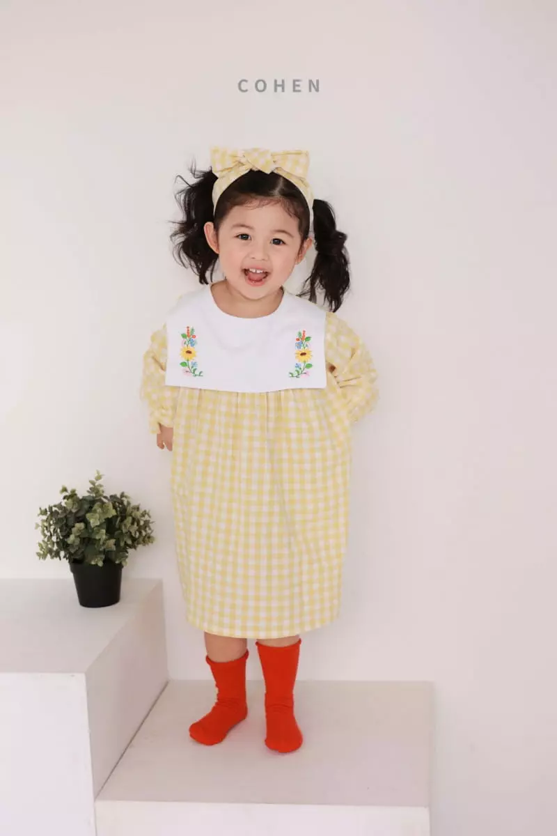 Cohen - Korean Children Fashion - #designkidswear - Check Embrodiery One-piece - 9