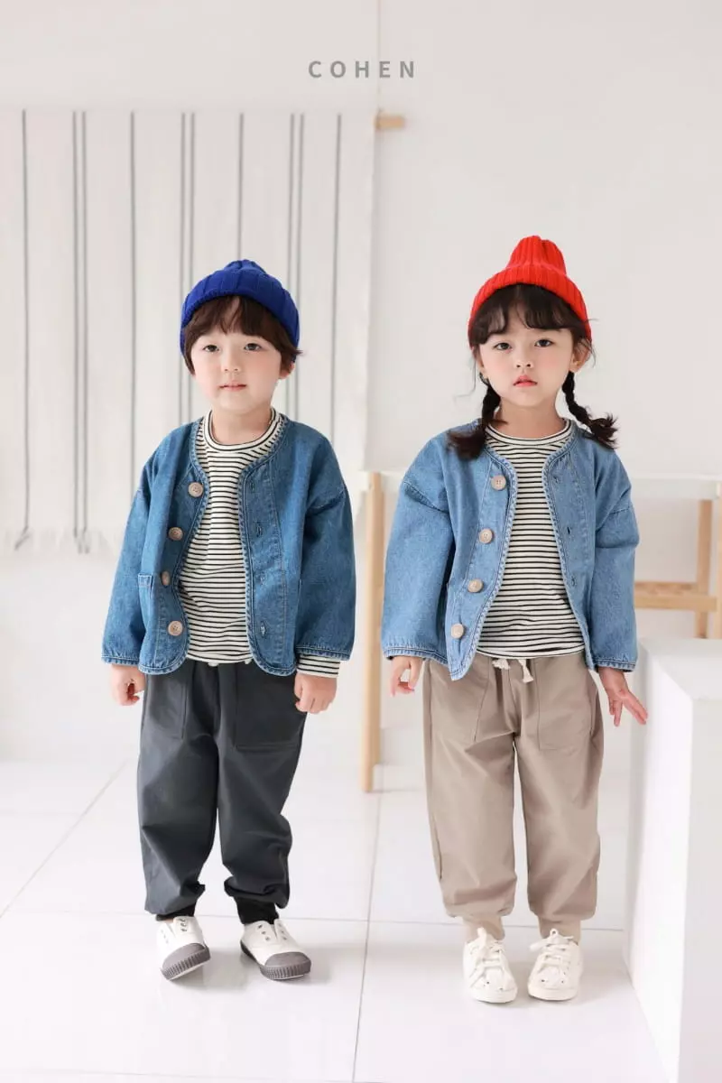 Cohen - Korean Children Fashion - #prettylittlegirls - Smile Denim Jacket - 2