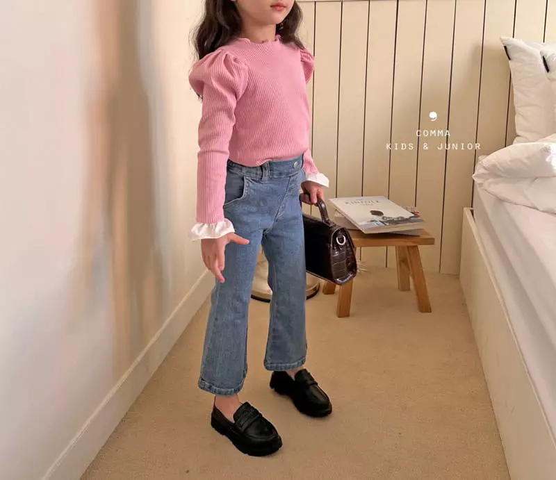 Comma - Korean Children Fashion - #childofig - Rib Sleeve Tee - 7