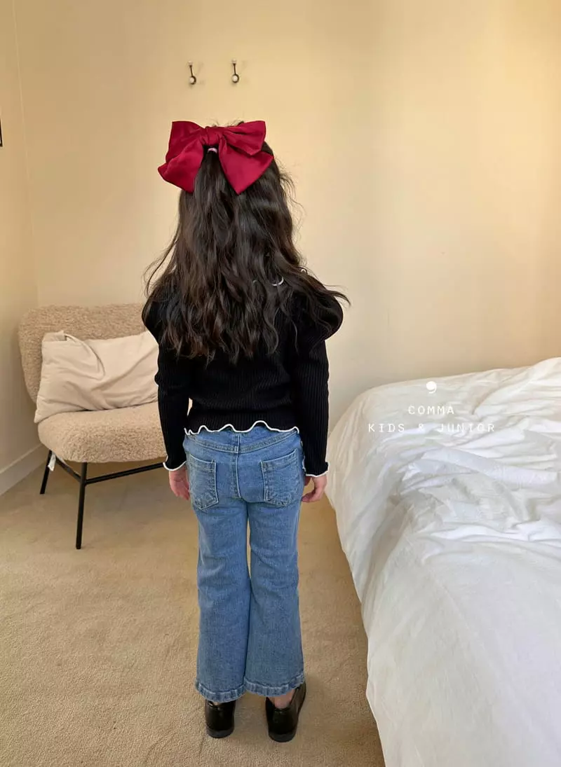 Comma - Korean Children Fashion - #childofig - Denim Bootscut Pants - 8