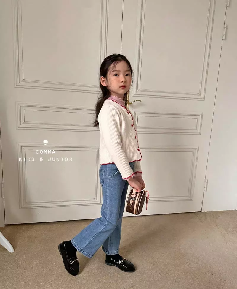 Comma - Korean Children Fashion - #childrensboutique - Denim Bootscut Pants - 9