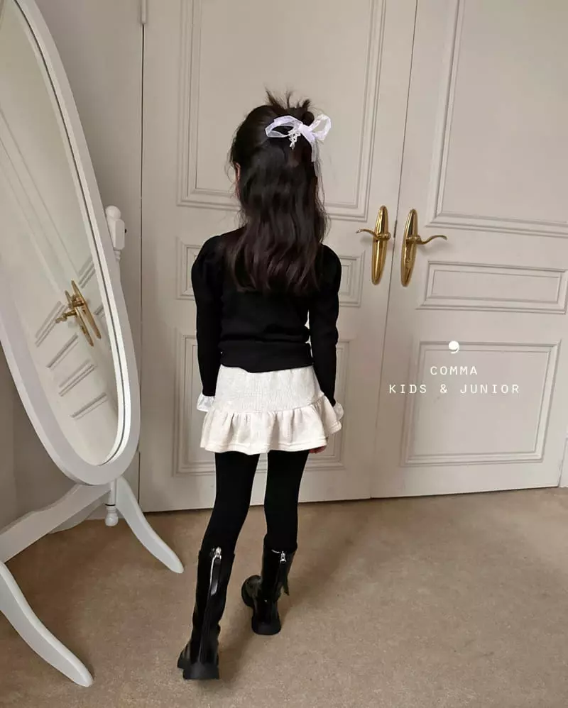 Comma - Korean Children Fashion - #discoveringself - Rib Sleeve Tee - 11