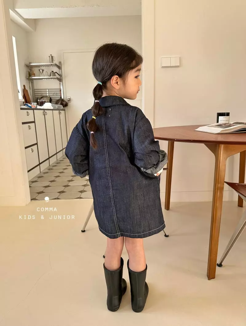 Comma - Korean Children Fashion - #discoveringself - Denim One-piece - 2
