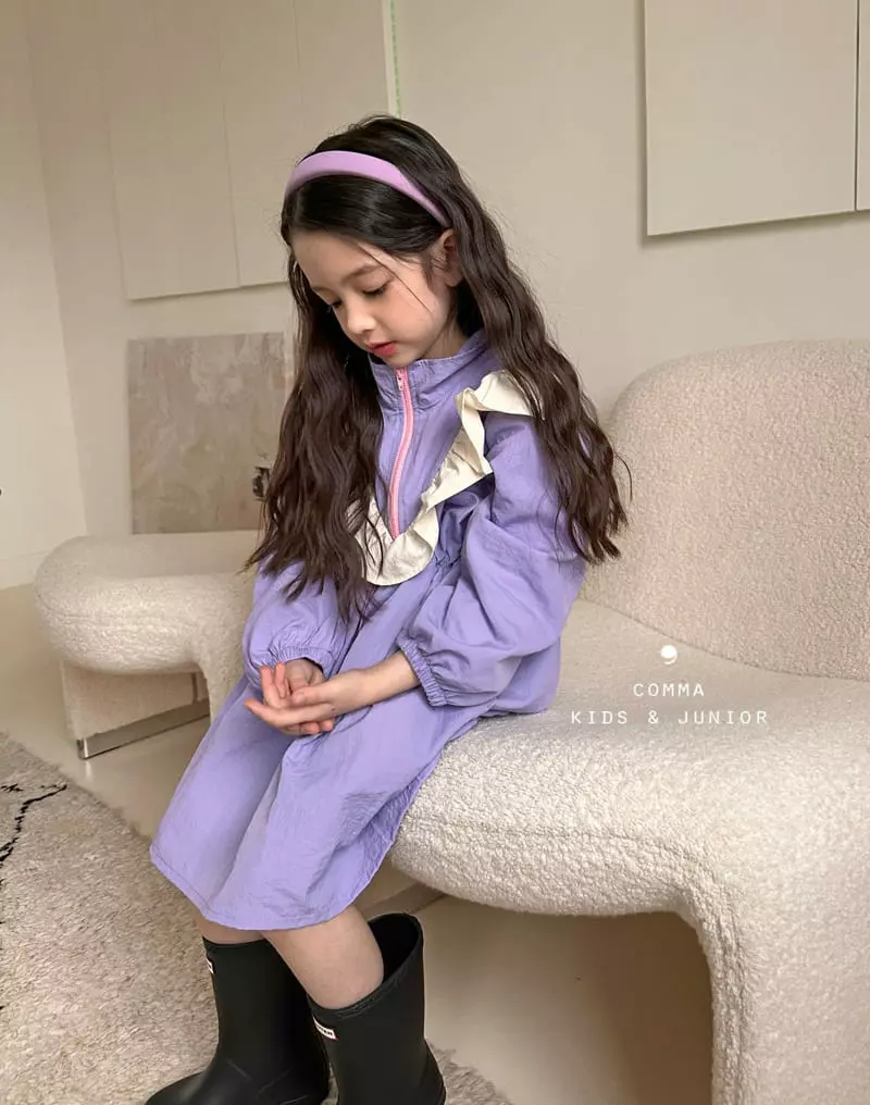 Comma - Korean Children Fashion - #designkidswear - V Frill One-piece - 4