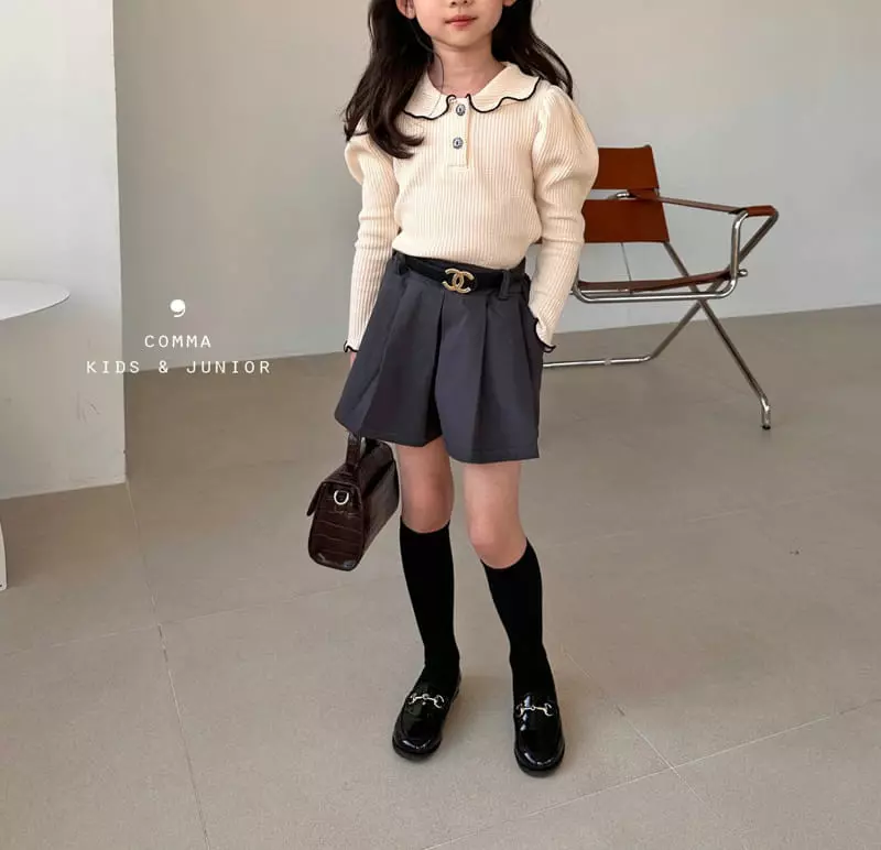 Comma - Korean Children Fashion - #fashionkids - Collar Button Tee