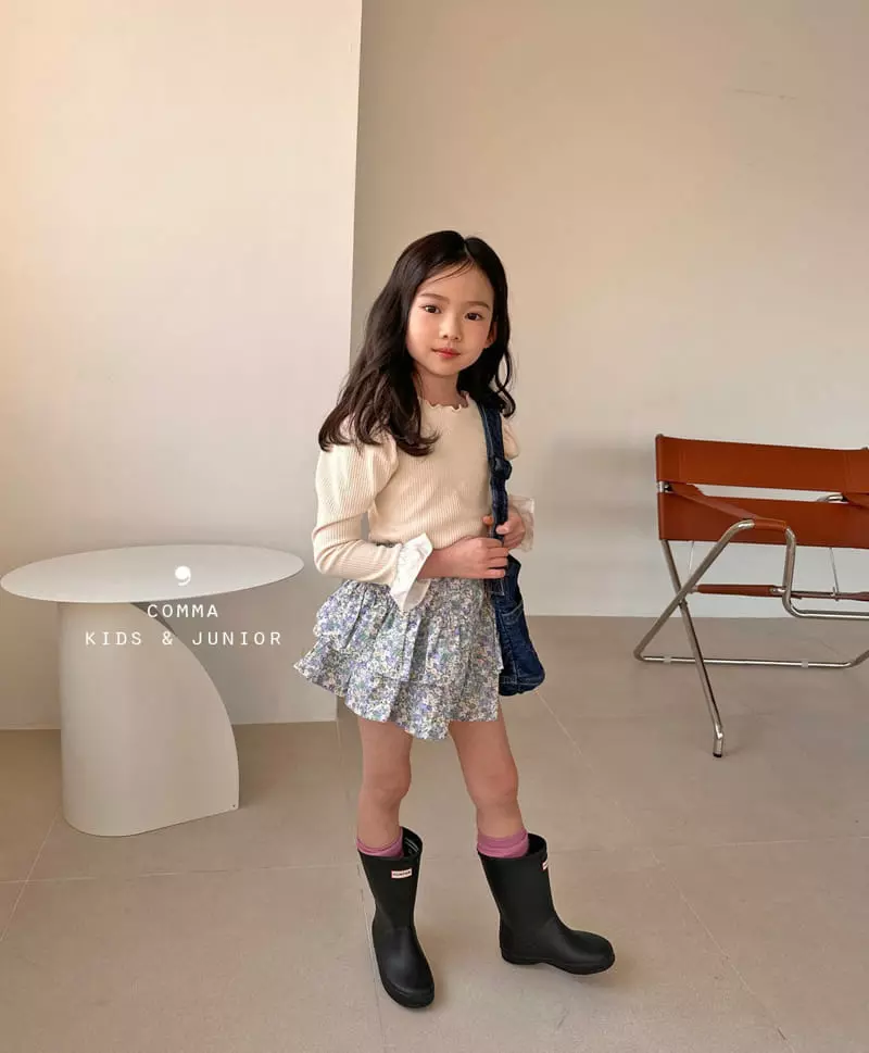 Comma - Korean Children Fashion - #fashionkids - Rib Sleeve Tee - 12